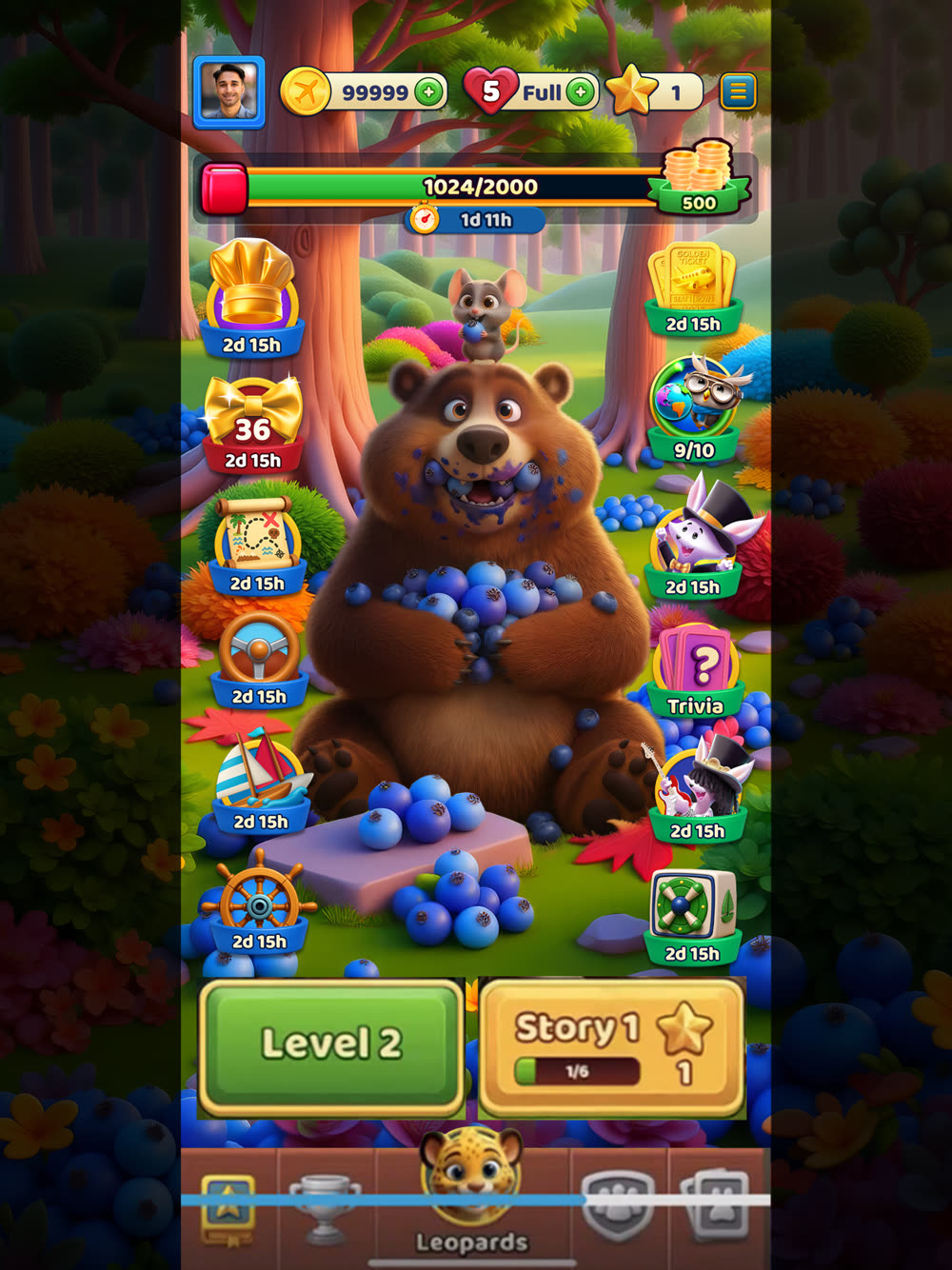 Animal Crush — Bear level art