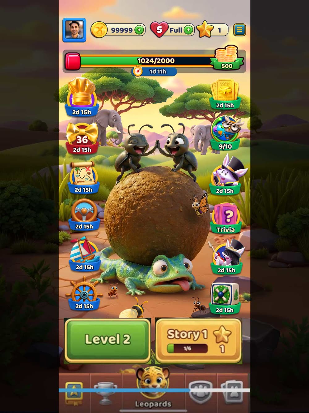 Animal Crush — Dung Beetle level art
