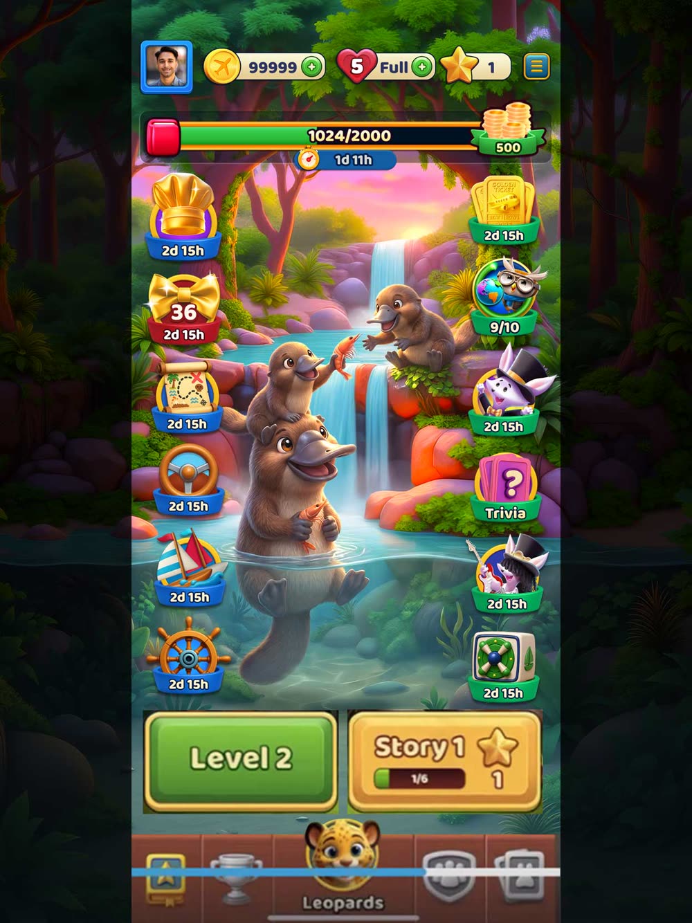 Animal Crush — Platypus level art