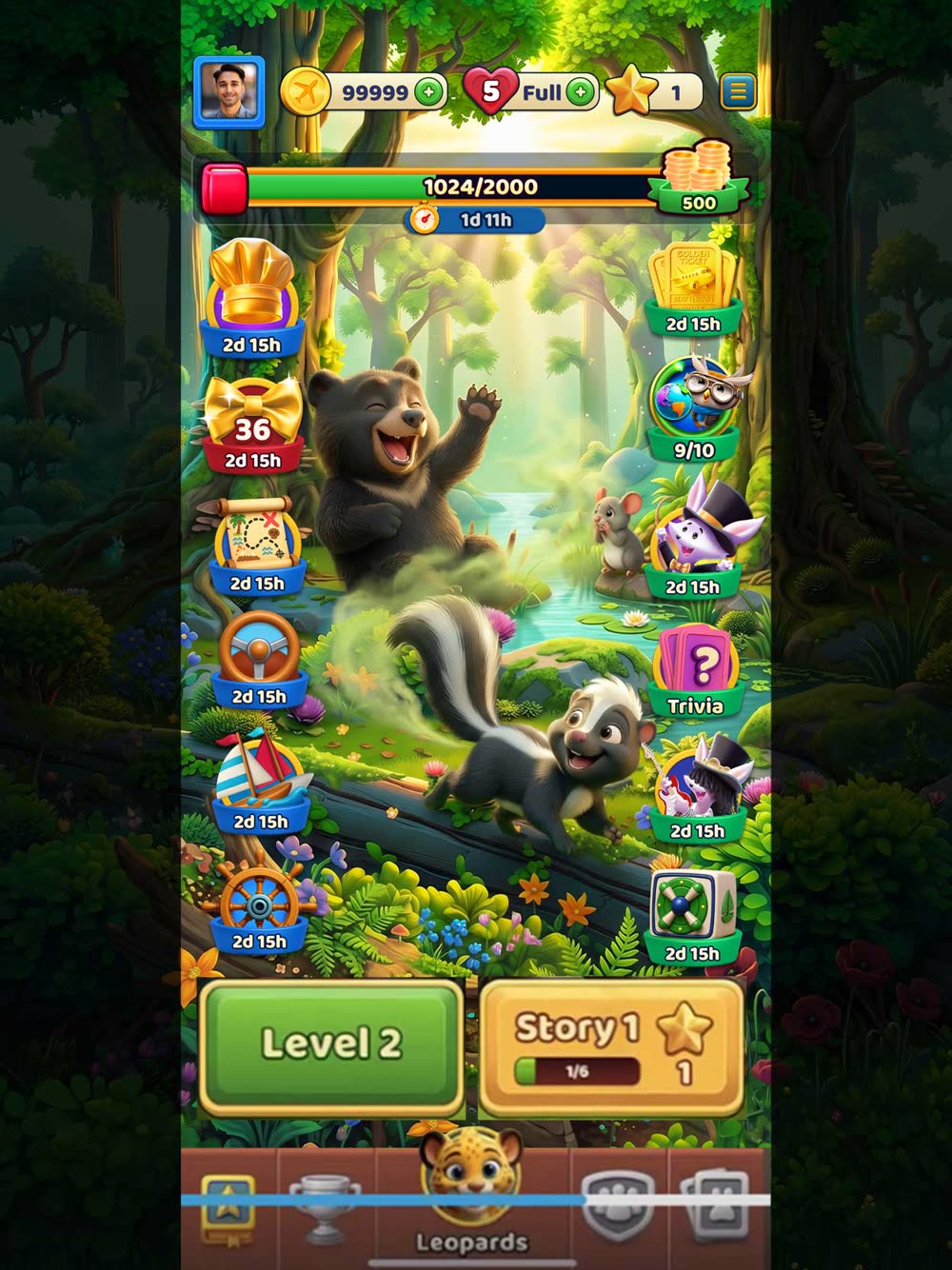 Animal Crush — Skunk level art